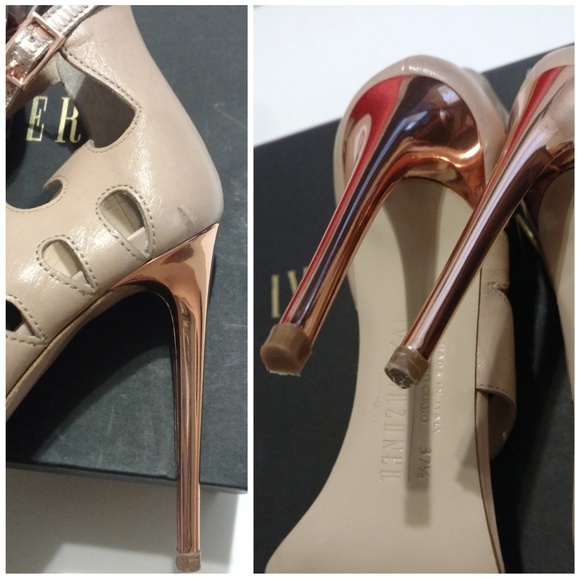 $450💯🆕Ivy Kirzhner Venus Heel Nude Sandals 7.5 - Picture 5 of 8